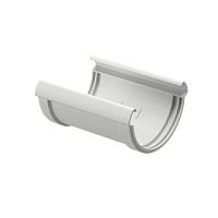 Cоединитель желобов 141 мм Docke LUX ( цвет Пломбир RAL 9003 )