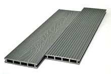 Террасная доска пустотелая Bergia Ultra Linden 150*24*3000/4000/6000 мм цвет Серый