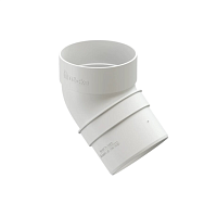 Колено 80*45 гр. Docke Dacha ( цвет белый RAL 9003)