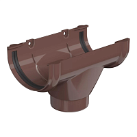 ТН ОПТИМА Воронка желоба (D 120/80) ( коричневый RAL 8017 )