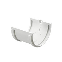 Cоединитель желобов 120 мм Docke Dacha ( цвет белый RAL 9003)