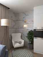 Стеновая панель АЛЬТА СЛЭБ SPC Кварцвинил 600х300х2,4мм Мраморная Феерия ( Этна )