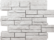 Фасадная панель Шотландия ЭКО Белый ( 0,68 * 0,56 м. )