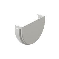 Заглушка желоба 120 мм Docke Premium ( цвет Пломбир RAL 9003 )