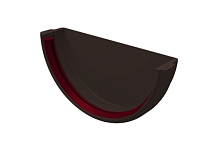 Заглушка желоба 120/90 ПВХ Grand Line, коричневый RR 32