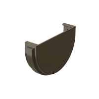 Заглушка желоба 120 мм Docke Premium ( цвет Каштан RAL 8017 )