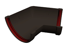 Угол желоба 135 универсальный 120/90  коричневый RR 32 ПВХ GL