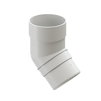 Колено 85мм 45гр Docke Premium ( цвет Пломбир RAL 9003 )