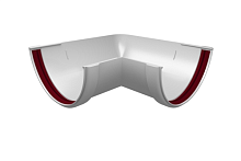 Угол желоба 90 градусов 120/90 ПВХ Grand Line, белый