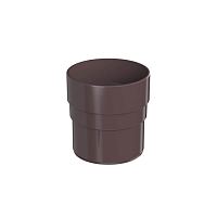 ТН ОПТИМА Муфта трубы (D 120/80) ( Темно-коричневый RAL 8019 )
