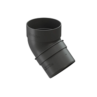 Колено 80*45 гр. Docke Dacha ( цвет серый RAL 7024 )