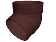 Колено трубы 120/90 67 градусов ПВХ Grand Line, шоколад RAL 8017