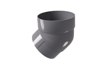 Колено трубы 120/90 45 градусов ПВХ Grand Line,Графит RAL 7024