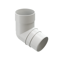 Колено 85мм 72гр Docke Premium ( цвет Пломбир RAL 9003 )