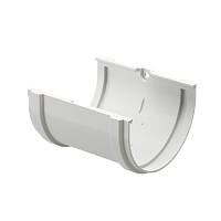 Cоединитель желобов 120 мм Docke Premium ( цвет Пломбир RAL 9003 )