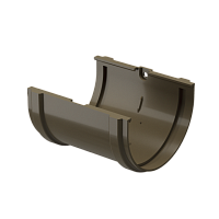 Cоединитель желобов 120 мм Docke Premium ( цвет Каштан RAL 8017 )